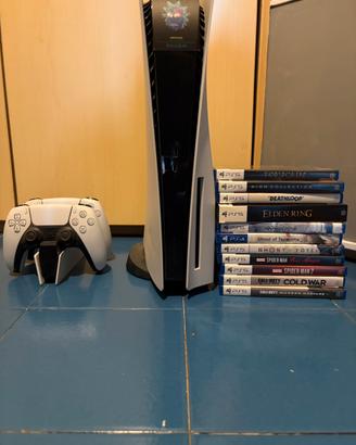 PS5 Disco+ DualSense edge + 2 Joustick + 11 Giochi