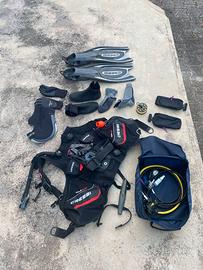 kit subaquea gav erogatore accessori