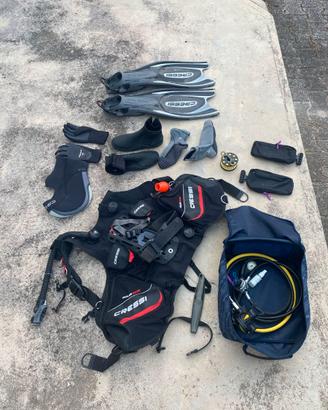 kit subaquea gav erogatore accessori