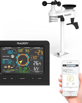 Raddy WF-100C Lite Stazione Meteo WiFi con sensore