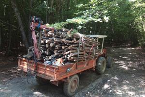 Rimorchio agricolo trazionato per fiat 350