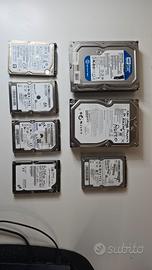 lotto hard disk 500gb, 250gb e 750gb usati