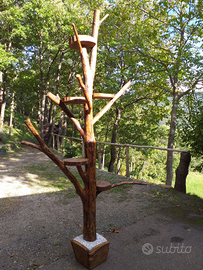 Albero tiragraffi per gatti - Fioriera portavasi