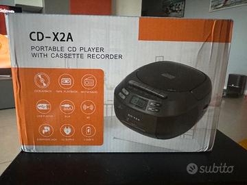 Lettore CD Boombox con Bluetooth e Cassette Combo