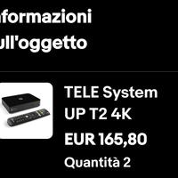 Box 4k android con DVB-T2 integrato