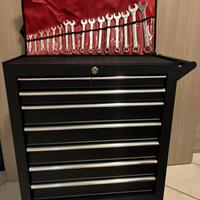 Cassettiera 7 cassetti officina ruote e chiavi