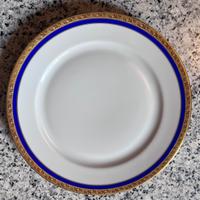 SERVIZIO PIATTI PORCELLANA PROFILO IN ORO