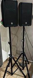 2 casse yamaha + piedistalli + mixer yamaha