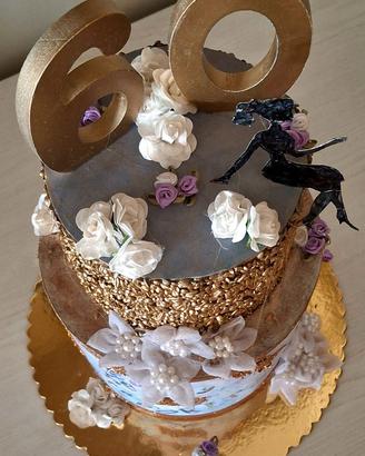 Finta torta sceografica 60° compleanno  Realizzata