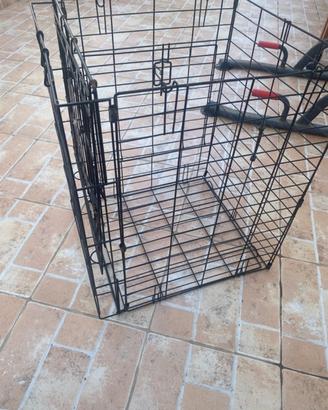 Gabbia in metallo 60/40 cm richiudibile usata poco