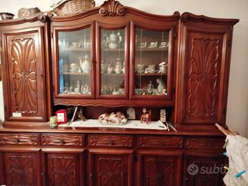 credenza barocco piemontese in noce