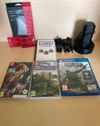 Giochi nintendo con accessori e gioco ps4