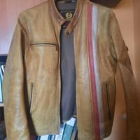 Belstaff racing blouson giacca pelle uomo moto XL