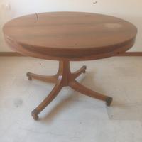 Tavolo rotondo da pranzo allungabile in legno