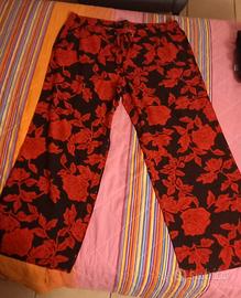 Pantaloni BONPRIX estivi cotone tema floreale Tg52 Abbigliamento e Accessori In vendita a Pavia