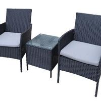 Set tavolo + 2 poltrone rattan Nuovo