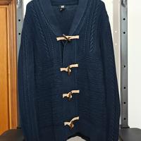 Cardigan uomo H&M blu con alamari – 100% cotone