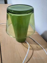 Lampada  verde da tavolo o stanza da letto vetro