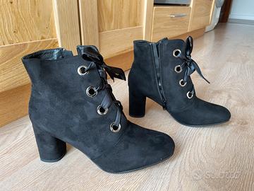 Scarpe donna stivaletto basso con tacco n.41