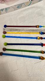 6 Bscchette mescola  cocktai in vetro murano