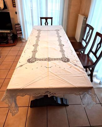 Tovaglia vintage ricamata 250x160 + 12 tovaglioli