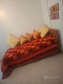 Letto singolo spalliera di  legno