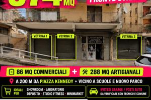 Locale commerciale/artigianale 374mq con 3 vetrine