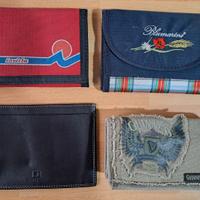 4 portafogli vintage invicta, blumarine, guiness,