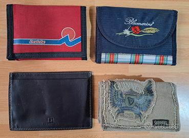 4 portafogli vintage invicta, blumarine, guiness,
