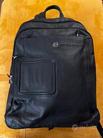 Zaino Pquadro vera pelle blu