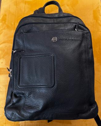 Zaino Pquadro vera pelle blu