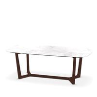 Tavolo Poliform Concorde - noce e marmo Carrara