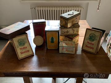 Lotto 11 Scatole Latta Vintage Pubblicitarie