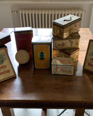 Lotto 11 Scatole Latta Vintage Pubblicitarie