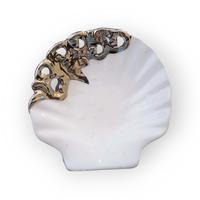 Svuotatasche design conchiglia ceramica argento