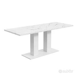 Tavolo da pranzo allungabile effetto marmo