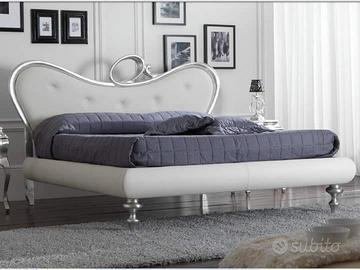 Letto EDEN in legno e pelle "Esclusivo "