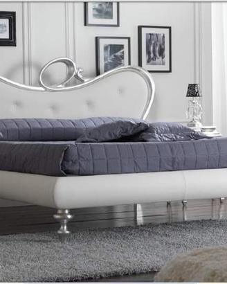 Letto EDEN in legno e pelle "Esclusivo "