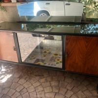 Credenza anni 50 con specchio e vetrina