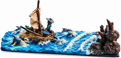 Diorama navale artistico fatto a mano