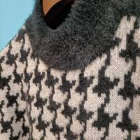 vestito donna invernale motivo piedi de poule 