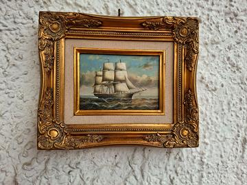 Quadro di veliero. Cm 28 x 31