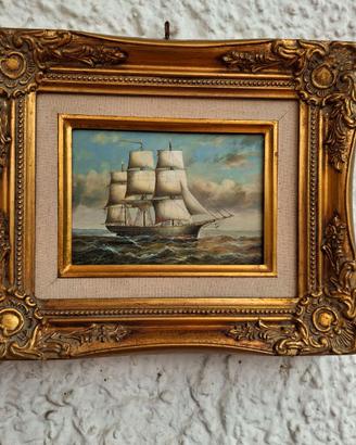 Quadro di veliero. Cm 28 x 31