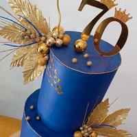 torta scenografica Classic Blue Oro