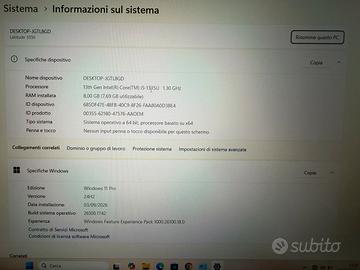 Dell Latitudine 3550 15,6” - i5 13ª gen -8 GB RAM