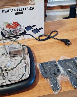 Griglia Elettrica con Raclette (4 padelline)