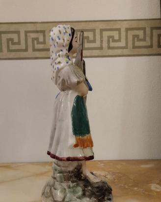 RARITA, porcellana, donna con pesce spada