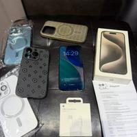 Iphone 15 pro Titanio 256 GB in Garanzia + Cover