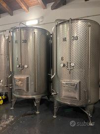 Coppia serbatoi autoclave per vino acciaio inox