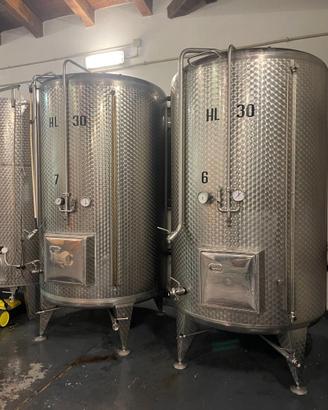Coppia serbatoi  per vino acciaio inox